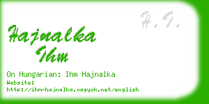 hajnalka ihm business card
